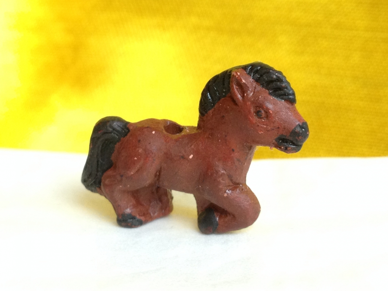 Paard-Terracota  Keramiek beeldje 2cm